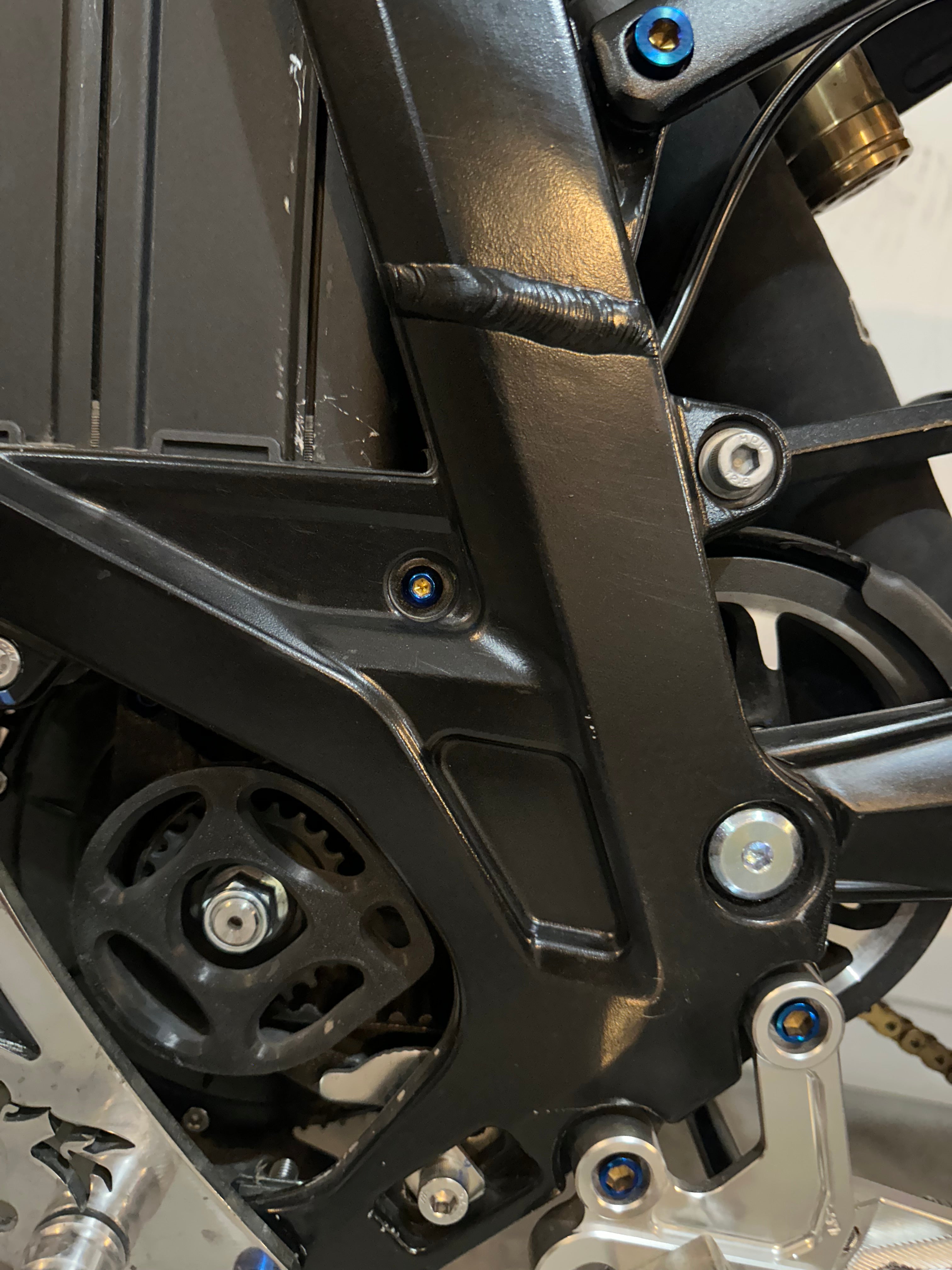 Surron lbx battery plate holder titanium bolts